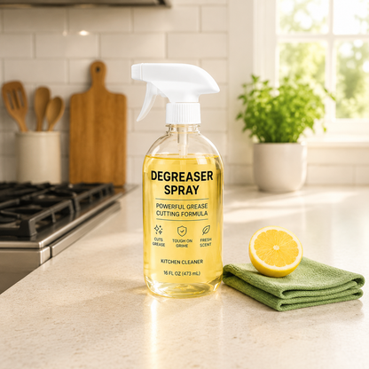 Powerful Kitchen Degreaser Spray Bottle – Fast Acting Grease Remover