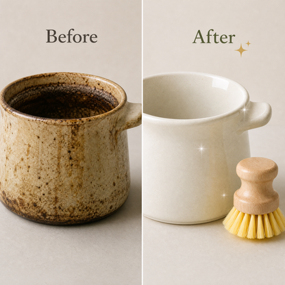 Wooden Handle Kitchen Scrub Brush – Heavy Duty Cleaning Brush for Pots, Pans & Surfaces