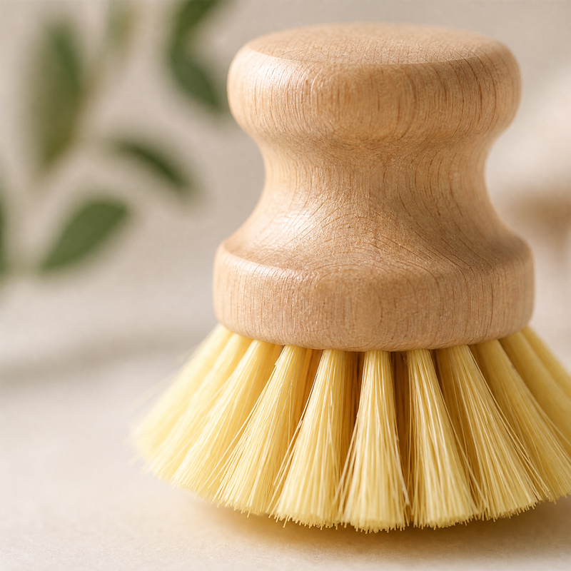 Wooden Handle Kitchen Scrub Brush – Heavy Duty Cleaning Brush for Pots, Pans & Surfaces