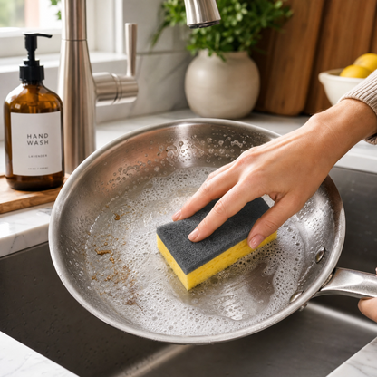Dual-Sided Kitchen Cleaning Sponge – Heavy Duty Scrub & Absorbent Dish Sponge for Cookware, Sink & Countertops
