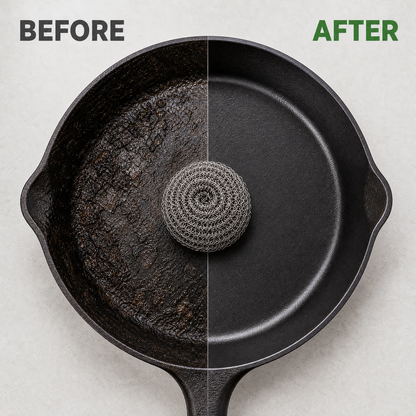 Heavy Duty Stainless Steel Scrubber Ball – Burnt Food & Grease Remover