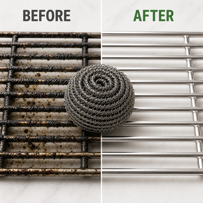 Heavy Duty Stainless Steel Scrubber Ball – Burnt Food & Grease Remover