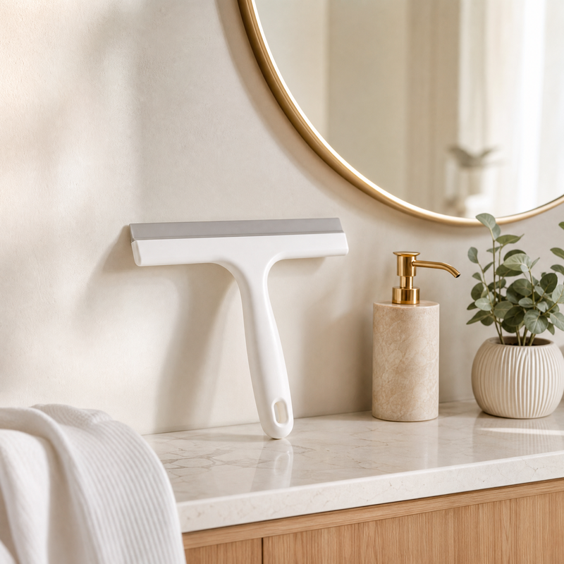 Shower Glass & Window Squeegee Cleaner – Streak-Free Water Wiper for Bathroom & Kitchen Surfaces