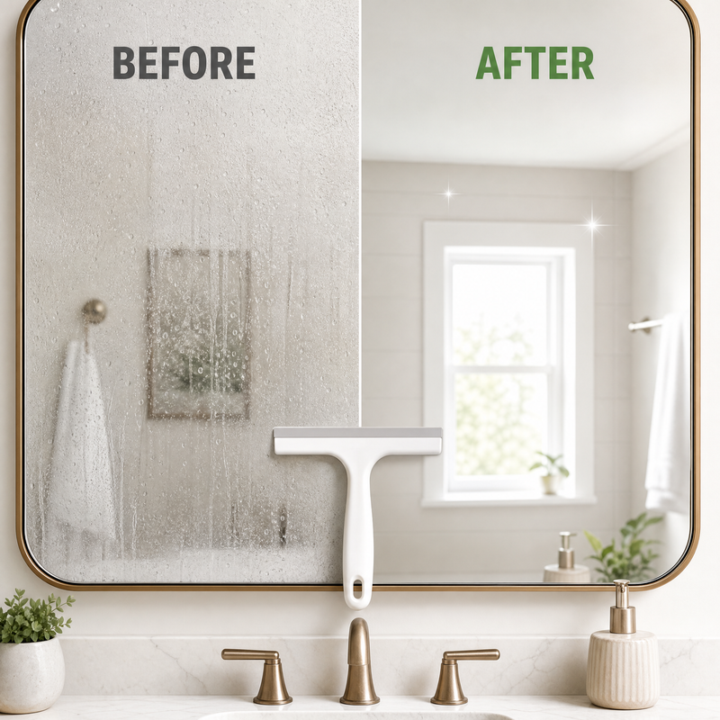 Shower Glass & Window Squeegee Cleaner – Streak-Free Water Wiper for Bathroom & Kitchen Surfaces